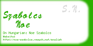 szabolcs noe business card